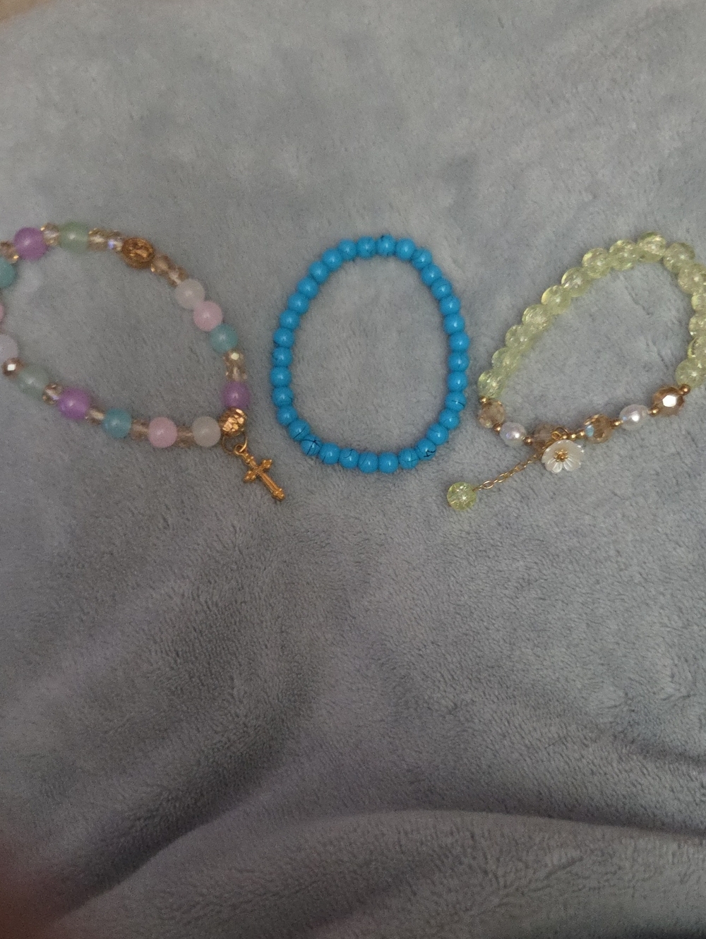 Blue Beaded Stretch Bracelet - Women's Fashion Jewelry NWOT